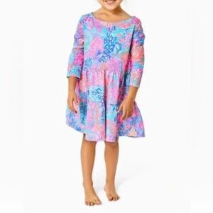 Lilly Pulitzer Geanna Cotton Knit Swing Dress In Splendor In The Sand Size XL